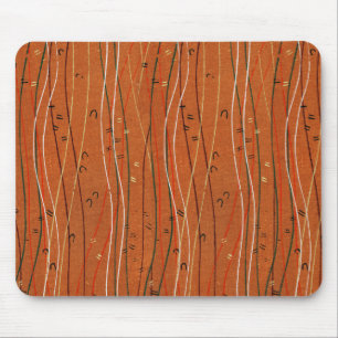 Mousepad Cinzas Vermelhas Ondas: Arte Abstrato Japonesa Mod