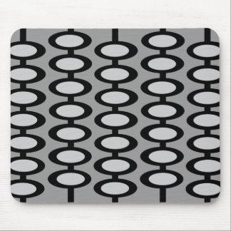 Mousepad cinzento e preto do teste padrão retro da