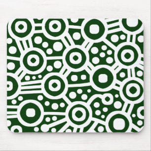 Mousepad Circuito de Alienígena - Branco em verde escuro