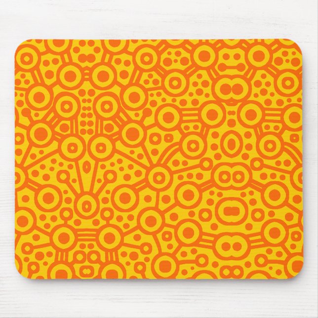 Mousepad Circuito de alienígena II - Laranja no âmbar (Frente)