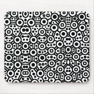 Mousepad Circuito de alienígena III - Preto em branco