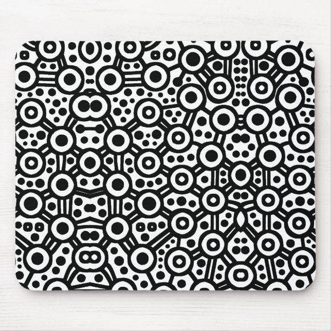 Mousepad Circuito de alienígena III - Preto em branco (Frente)