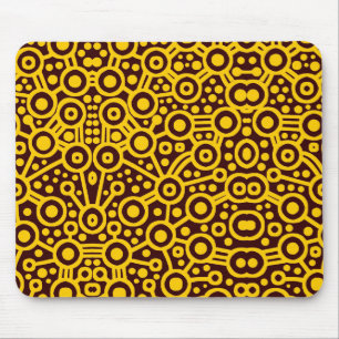 Mousepad Circuito estrangeiro II - âmbar em Brown escuro