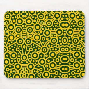Mousepad Circuito estrangeiro II - âmbar em verde escuro