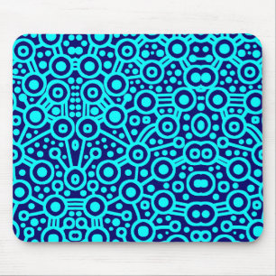 Mousepad Circuito estrangeiro II - ciano em azul escuro