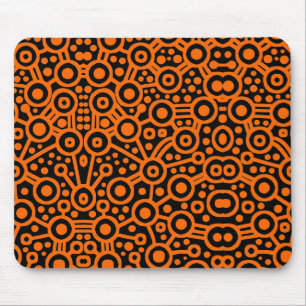 Mousepad Circuito estrangeiro II - laranja no preto