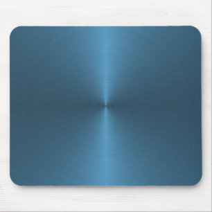 Mousepad circular azul escovada
