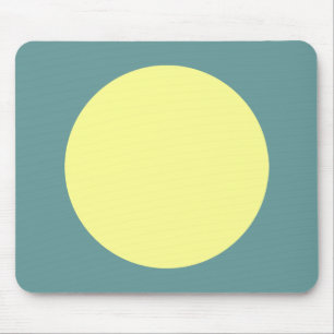 Mousepad Círculo - Amarelo do giz e Verde oceânico