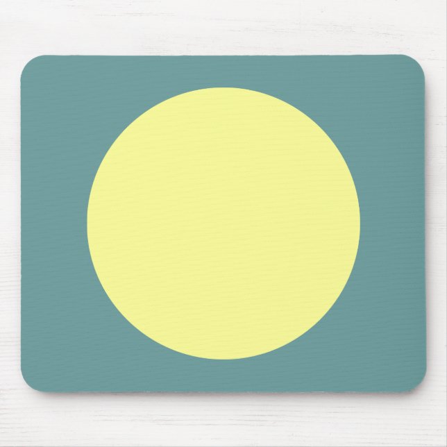 Mousepad Círculo - Amarelo do giz e Verde oceânico (Frente)