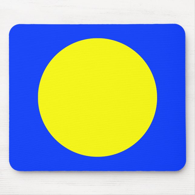 Mousepad Círculo - Amarelo e Azul (Frente)