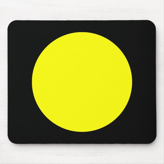 Mousepad Círculo - Amarelo e Preto (Frente)
