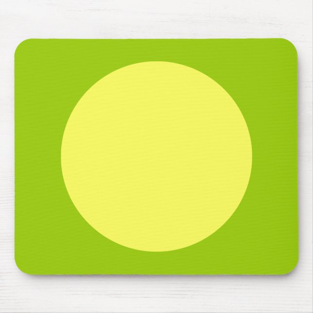 Mousepad Círculo - Amarelo e Verde Marciano (Frente)