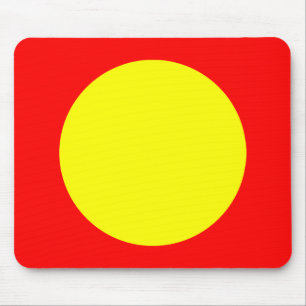 Mousepad Círculo - Amarelo e Vermelho