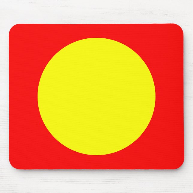 Mousepad Círculo - Amarelo e Vermelho (Frente)