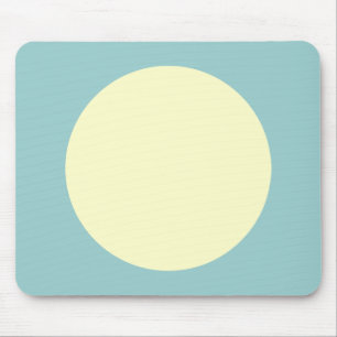 Mousepad Círculo - Amarelo pálido e verde azul claro