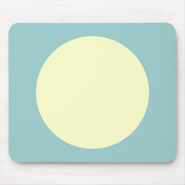 Mousepad Círculo - Amarelo pálido e verde azul claro (Frente)