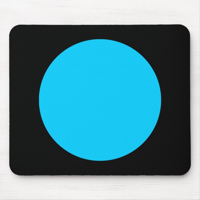 Mousepad Círculo - Azul-Céu e Preto (Frente)