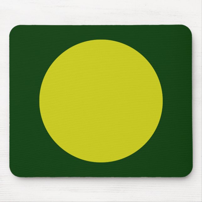 Mousepad Círculo - Banana e Verde escuro (Frente)