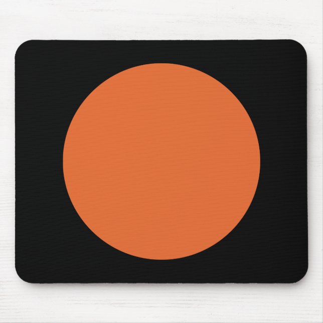Mousepad Círculo - Castanho Vermelho com Preto (Frente)