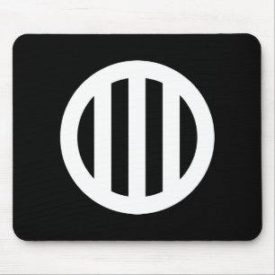 Mousepad Círculo com três linhas verticais