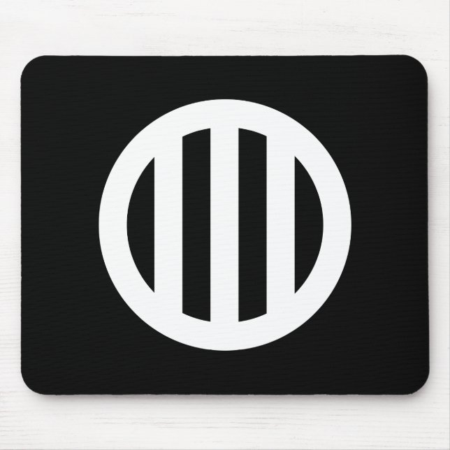 Mousepad Círculo com três linhas verticais (Frente)