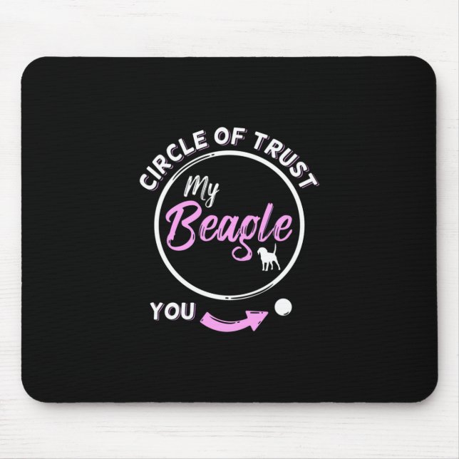 Mousepad Círculo De Confiança É Meu Cão De Beagle (Frente)
