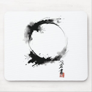 Mousepad Círculo de Meditação Yoga do Budismo Zen Enso