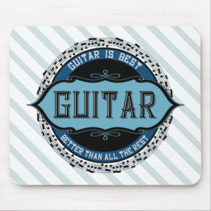 Mousepad Círculo de Nota de Música de Violão