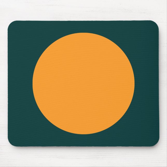 Mousepad Círculo - Laranja Claro com Verde escuro (Frente)