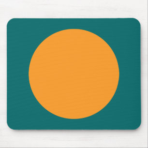 Mousepad Círculo - Laranja Claro com Verde Moss