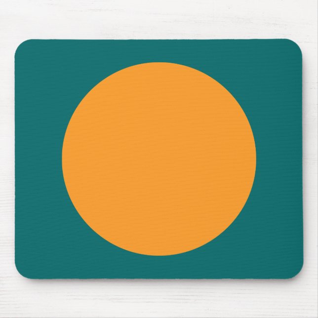 Mousepad Círculo - Laranja Claro com Verde Moss (Frente)