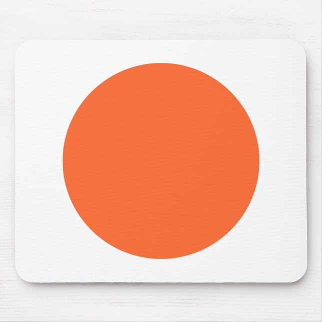 Mousepad Círculo - Laranja de Outono com Branco (Frente)