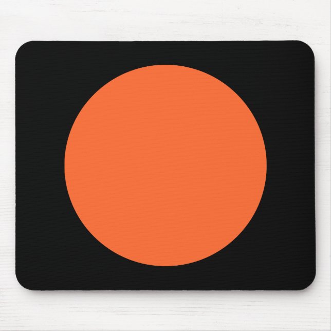 Mousepad Círculo - Laranja de Outono com Preto (Frente)