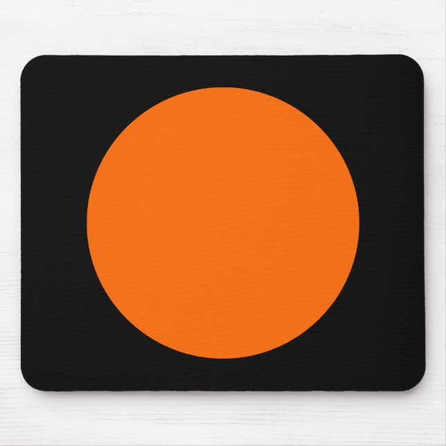Mousepad Círculo - Laranja e Preto (Frente)