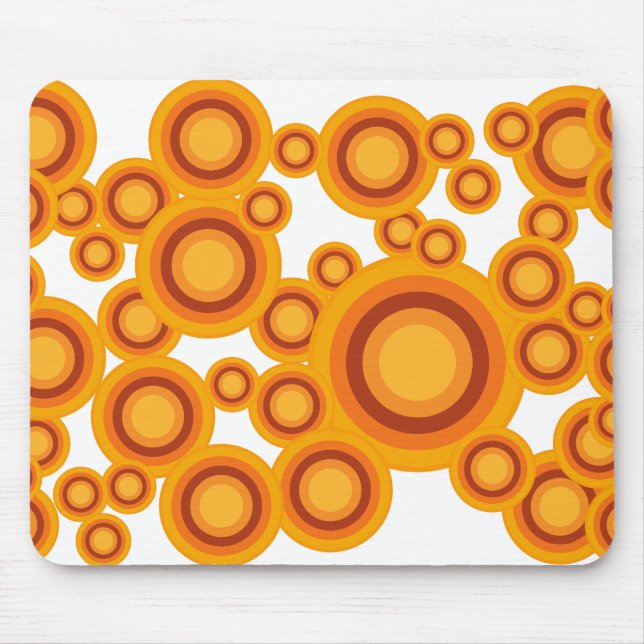 Mousepad círculo laranja pastéis (Frente)