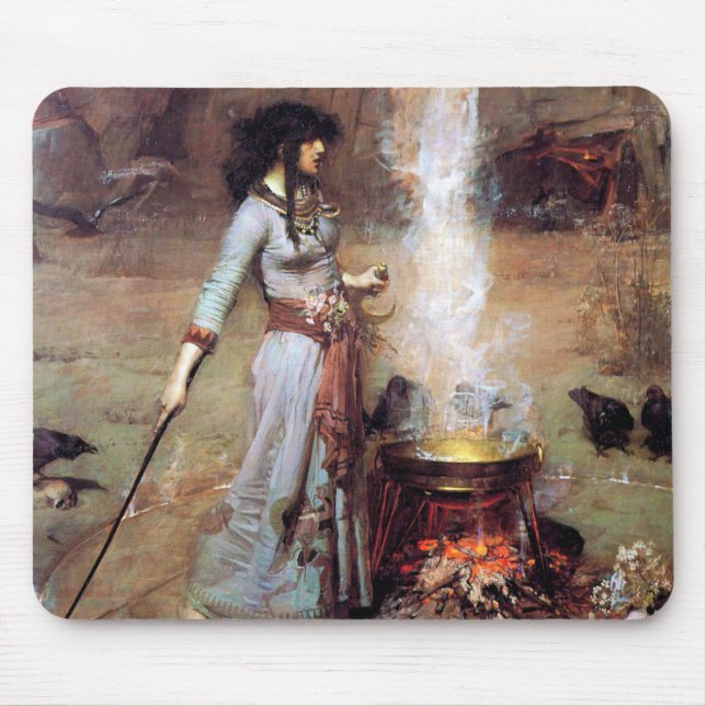 Mousepad Círculo Mágico, John William Waterhouse (Frente)