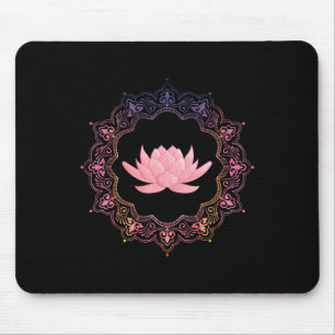 Mousepad Círculo Mandala de Lótus Yoga Espiritual