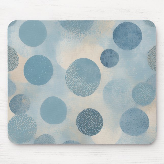 Mousepad Círculo Orgânico Azul Costeiro (Frente)