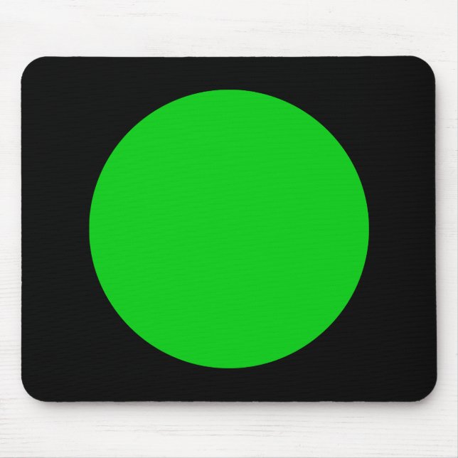 Mousepad Círculo - Primavera Verde e Preto (Frente)