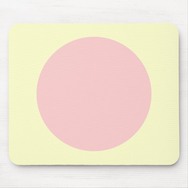 Mousepad Círculo - Rosa Esmaecido com Amarelo Pálido (Frente)