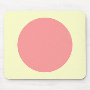 Mousepad Círculo - Rosa Suave com Amarelo Pálido