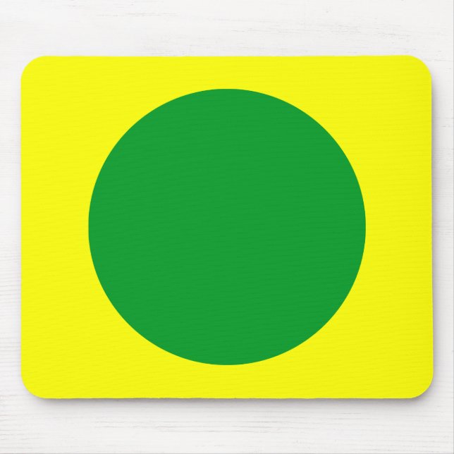 Mousepad Círculo - Verde de Grama e Amarelo (Frente)