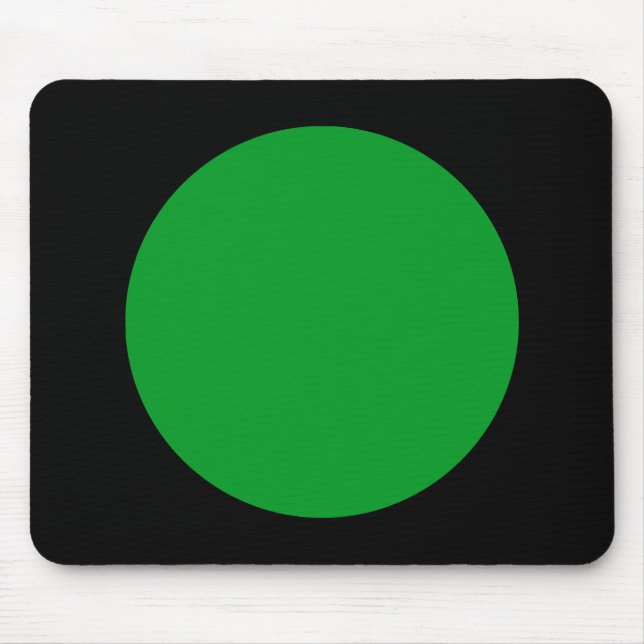 Mousepad Círculo - Verde de Grama e Preto (Frente)