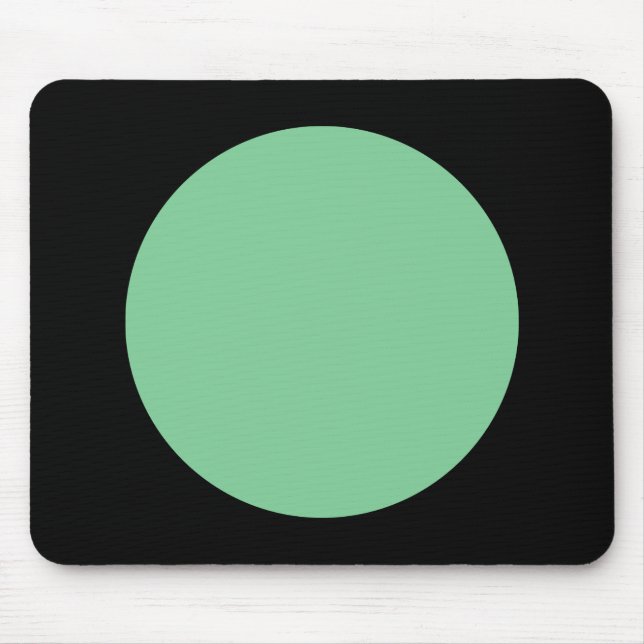 Mousepad Círculo - Verde desbotado e preto (Frente)