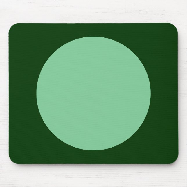 Mousepad Círculo - Verde desbotado e Verde escuro (Frente)