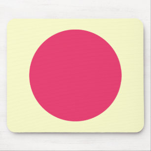 Mousepad Círculo - Vermelho Regal e Amarelo Pálido