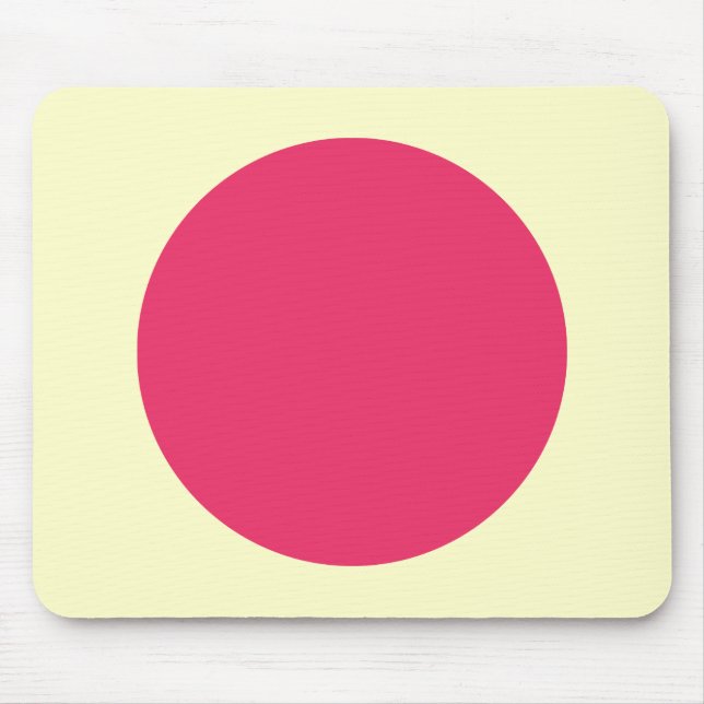 Mousepad Círculo - Vermelho Regal e Amarelo Pálido (Frente)