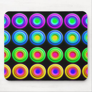 Mousepad Círculos 3D Coloridos Funk