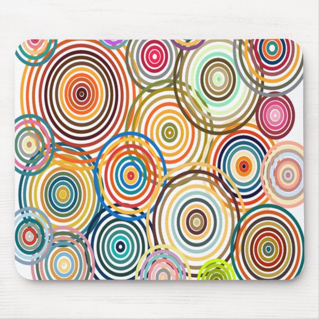 Mousepad Círculos arco-íris (Frente)