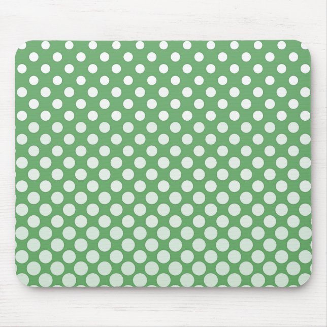 Mousepad Círculos brancos em cascata sobre verde lima (Frente)
